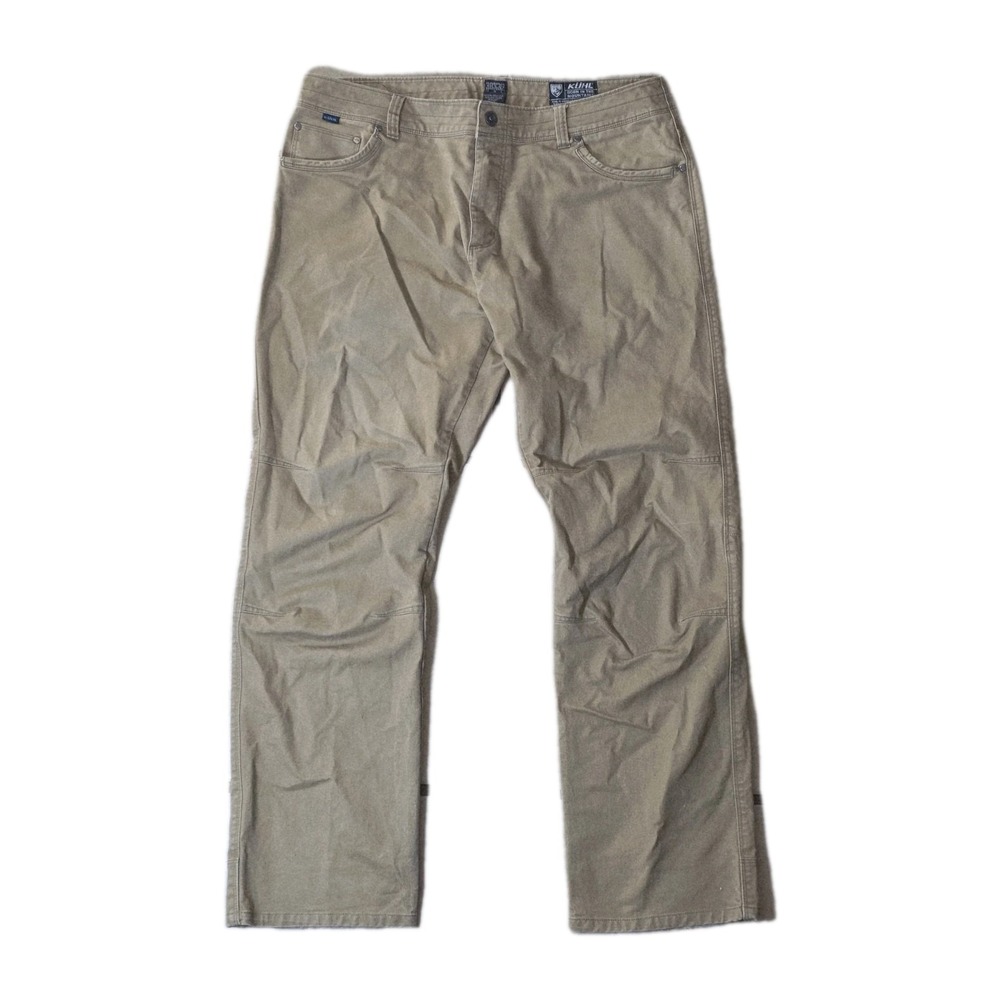 KUHL Ryder Pants Mens 38x32 Vintage Patina Dye Khaki Rugged Outdoor Workwear - Picture 2 of 14